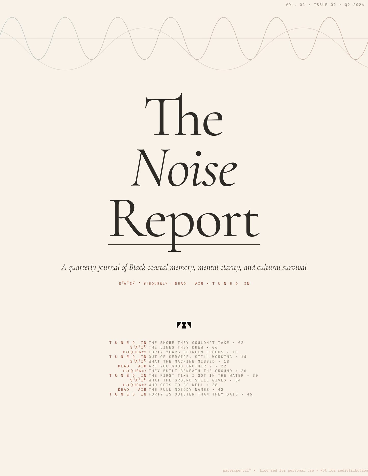 The Noise Report V1I2 (Q22026)